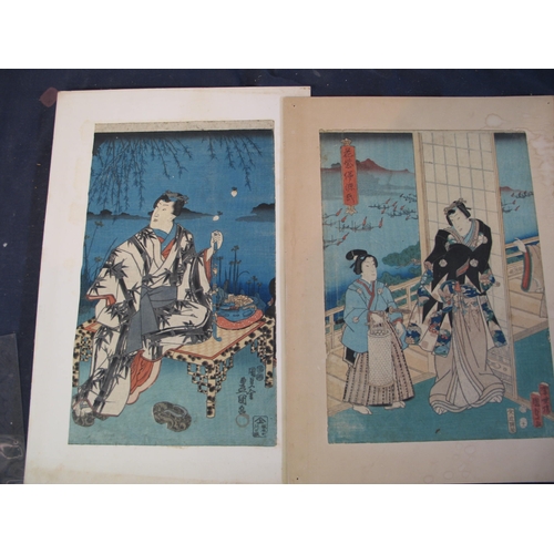 120 - JAPAN: two 19th century Ukiyoe woodblock prints.