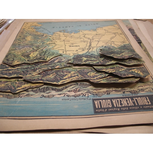 146 - [MAPS] collection of 3D pop-up maps of Italy, unframed (3).