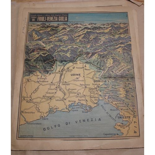 146 - [MAPS] collection of 3D pop-up maps of Italy, unframed (3).