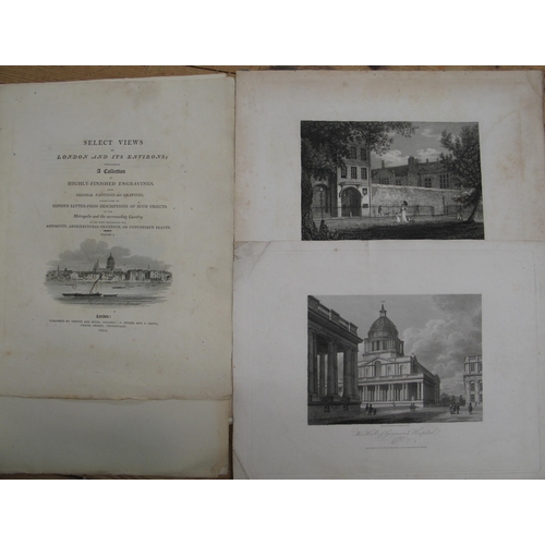 147 - [PRINTS] collection of early 19th c. 40 engravings of London and its environs, 1804, unframed (48).