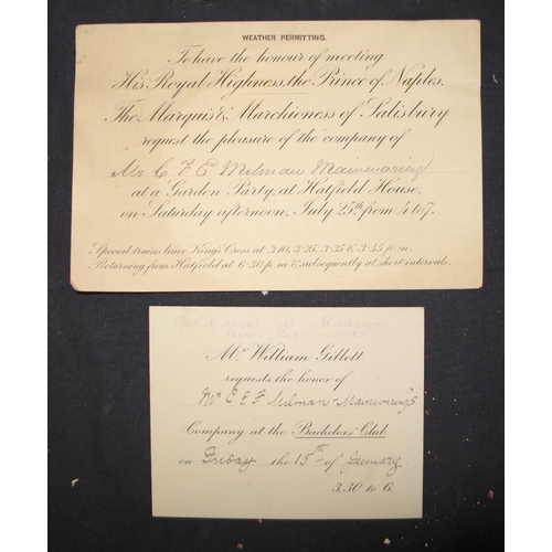 158 - [MAINWARING FAMILY] a private archive, late 19th / early 20th c., comprising approx. 18 packets of I... 