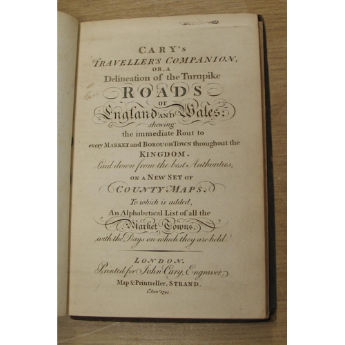 167 - [MAPS] Cary's Traveller's Companion..., pp. [6, i.e. engr. title, advert & contents leaves], 42 full... 