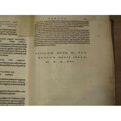 176 - TERTULLIUS / TERTULLIAN, Opera, folio, woodcut illus., (edges soft, etc.) later quarter reversed cal... 