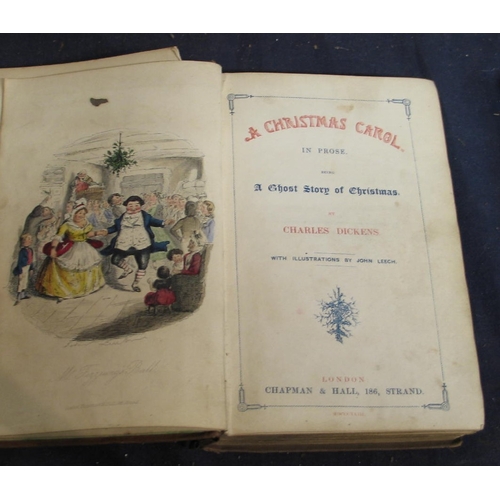 184 - DICKENS (Charles) A Christmas Carol, 12mo, 4 plates & 4 text illustrations, half-title in blue, titl... 