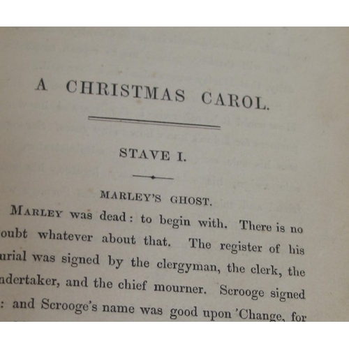 184 - DICKENS (Charles) A Christmas Carol, 12mo, 4 plates & 4 text illustrations, half-title in blue, titl... 