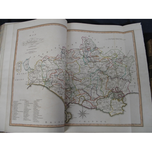 210 - [WEST COUNTRY TOPOGRAPHY] GOUGH / CAMDEN, Britannia, vol 1 only (of 4), large folio, 4 x folding / d... 