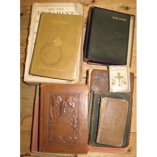 233 - BIBLES etc; and 1885 sm. 8vo bible in an Arts & Crafts binding; Olney Hymns, 32mo, boards, L., 1826;... 