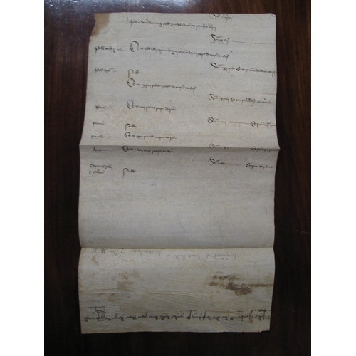 24 - [COURT ROLL] a single foolscap ms. leaf, written on both sides, with modern pencil note 