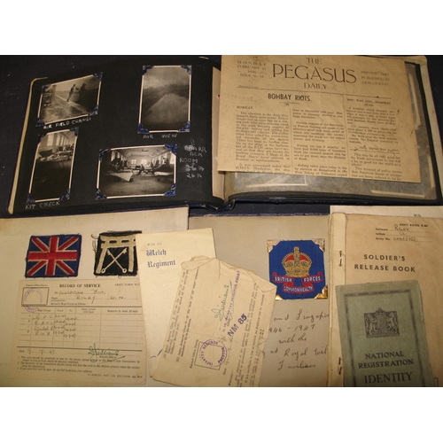 296 - SINGAPORE / PHOTOGRAPHY: A pair of snapshot albums of Singapore, Johore, Japan, with ephemera, circa... 