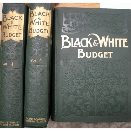 371 - [BOER WAR, etc.] [PERIODICAL] Black & White Budget vols 1-6 bound in 5, 4to, illus., publisher's clo... 