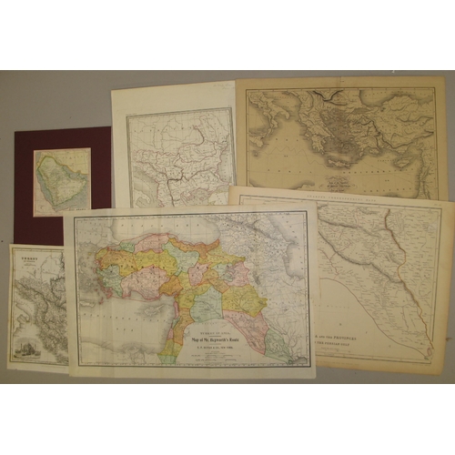 58 - [MAPS] group of 6 maps covering Turkey, Asia and Arabia (6).