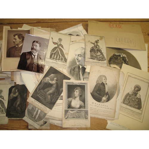 96 - THEATRE PORTRAITS, a large collection of prints, mainly 18th & 19th c. (Q).