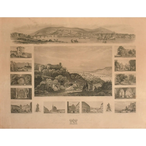 1001 - L. Hoffmeister, an engraving of Heidelberg, 16