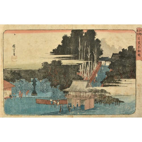 1002 - Hiroshige, two 19th Century Japanese woodblock prints, each 10