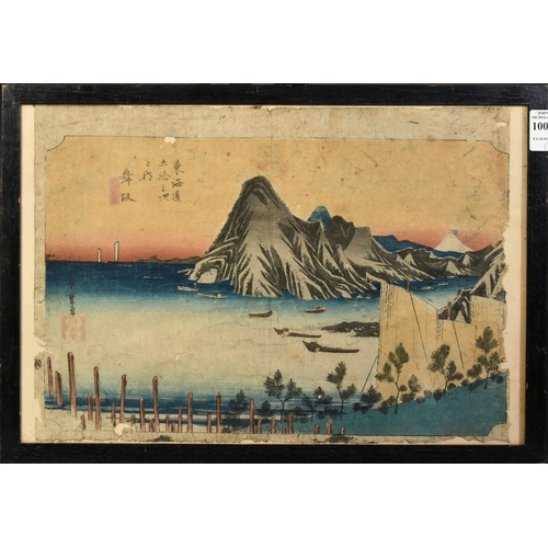 1002 - Hiroshige, two 19th Century Japanese woodblock prints, each 10