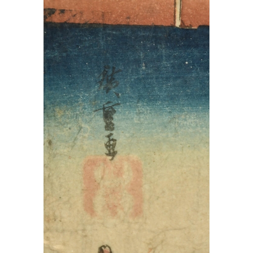 1002 - Hiroshige, two 19th Century Japanese woodblock prints, each 10