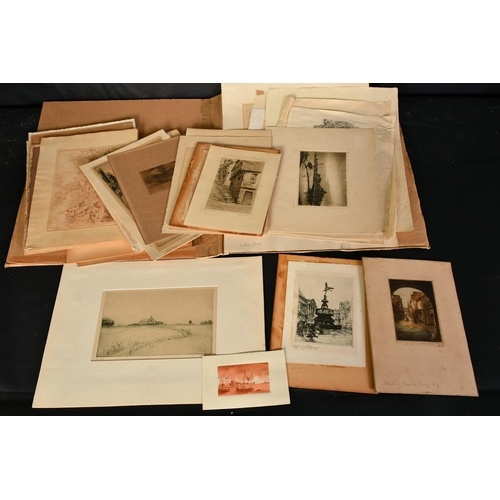 1006 - A Folder of mostly 19th Century etchings, (q).