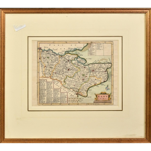 1017 - Robert Morden, 'England', a hand coloured map, 14.5