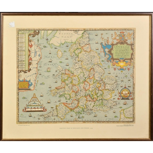 1017 - Robert Morden, 'England', a hand coloured map, 14.5