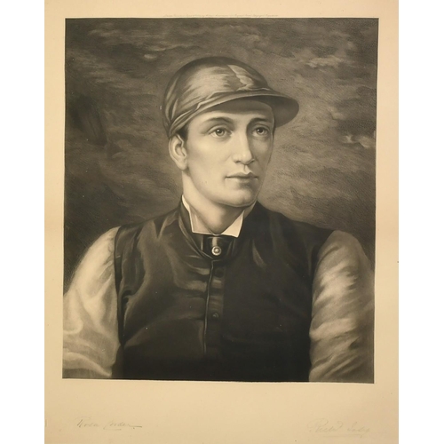 1018 - Richard Josey after Rosa Corder, the jockey Fred Archer in racing silks, mezzotint, signed in pencil... 