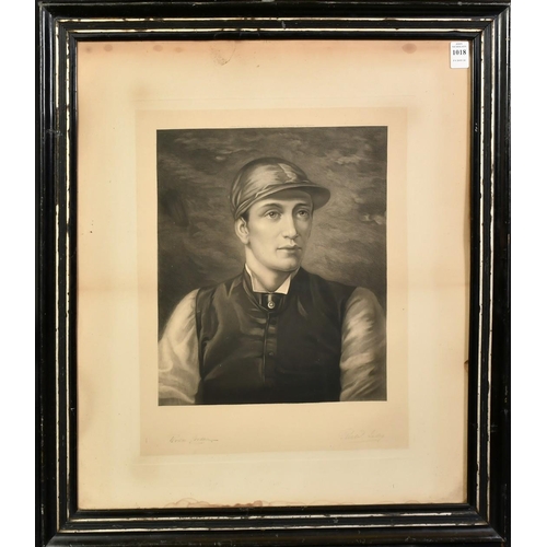 1018 - Richard Josey after Rosa Corder, the jockey Fred Archer in racing silks, mezzotint, signed in pencil... 