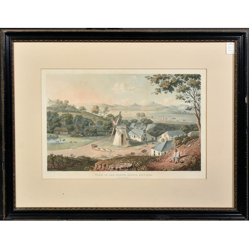 1021 - E Duncan after J. Johnson, a fine 19th Century hand coloured aquatint, 'View in Old North Sound, Ant... 