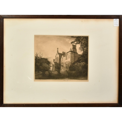 1024 - Norman Hirst (1862-1956), A Windmill on the Downs, mezzotint, signed in pencil, 10