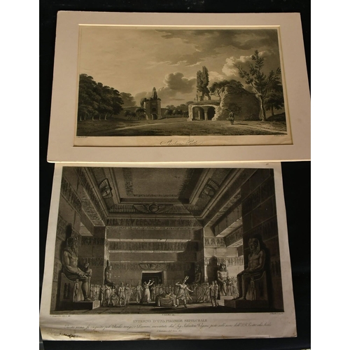 1028 - An interesting collection of antique prints and engravings, unframed, (q).