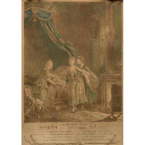 1039 - A 19th Century French print, 'Le Coucher', 13