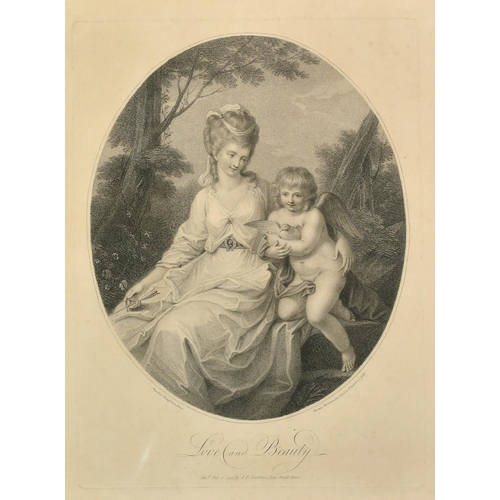 1046 - After Romney, Lady Hamilton as a Bacchante', along with six other similar prints by different hands,... 