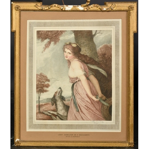 1046 - After Romney, Lady Hamilton as a Bacchante', along with six other similar prints by different hands,... 