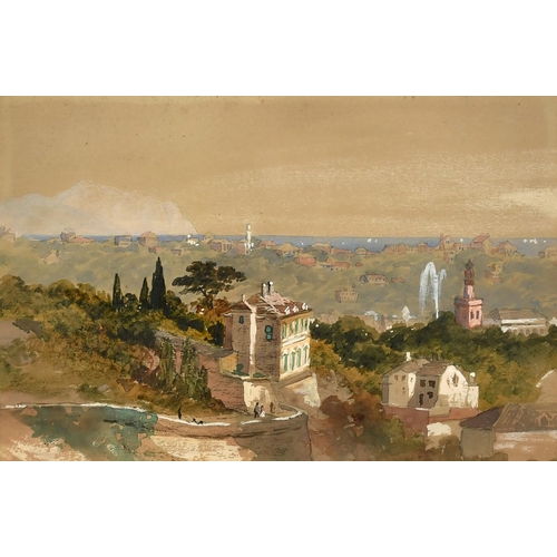 1054 - 19th Century, an Italian view, watercolour, 6.25