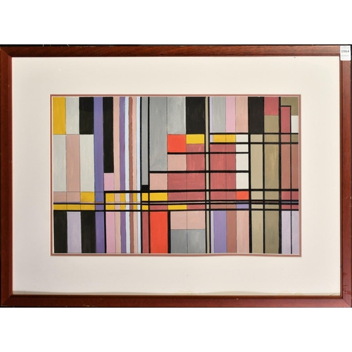 1064 - Contemporary School, an untitled composition of abstract geometric shapes, ink and watercolour, 13