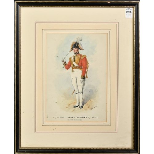 1066 - Richard Simkin (1840-1926), a portrait of an officer of The Royal Tyrone Regiment, 1810, watercolour... 