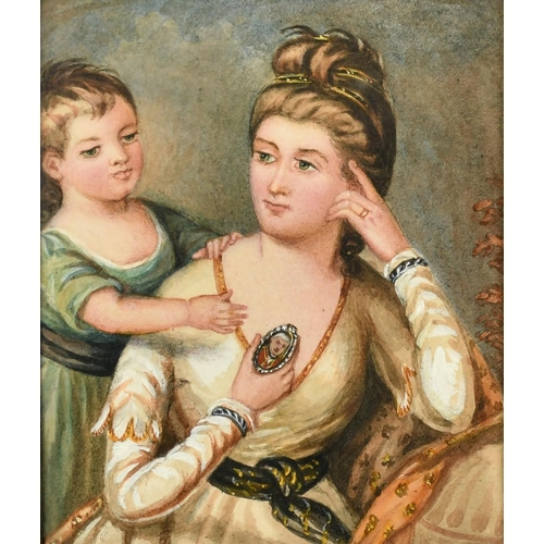 1073 - 19th Century English School, a portrait of Anne Constantia de Ligondes, watercolour, signed with ini... 