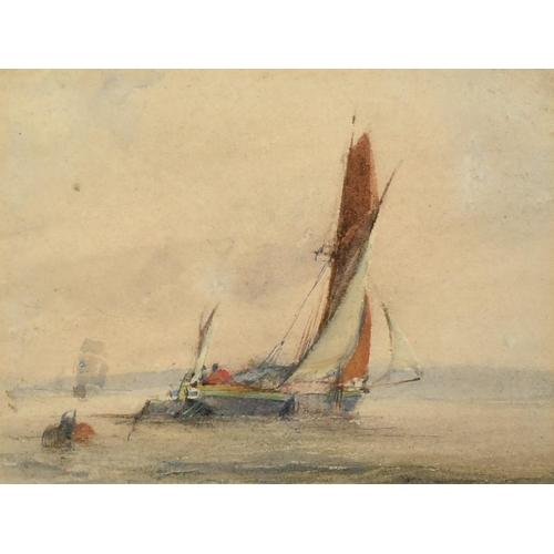 1099 - Edwin Hayes (1820-1904), yachts rounding a buoy, watercolour, 3.25