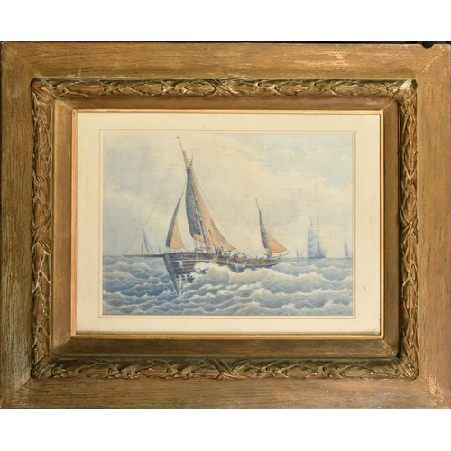 1109 - W. Gorman, late 19th Century, vessels in heavy seas possibly off Ramsgate, watercolour, signed and d... 