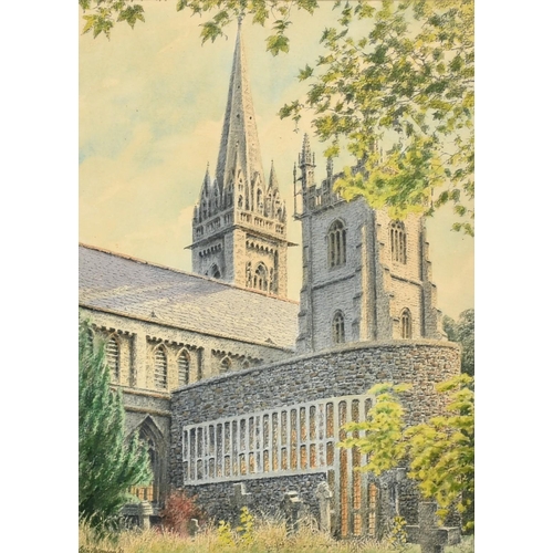 1113 - Colin Newman (b. 1923), 'The Welsh Guards Chapel, Llandaff Cathedral', watercolour, signed and dated... 