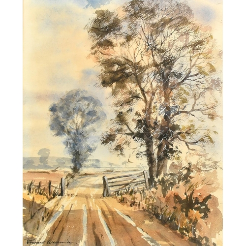 1142 - Edward Wesson (1910-1983), a view of a country track, watercolour, signed, 17