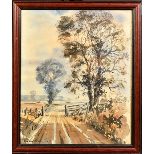 1142 - Edward Wesson (1910-1983), a view of a country track, watercolour, signed, 17