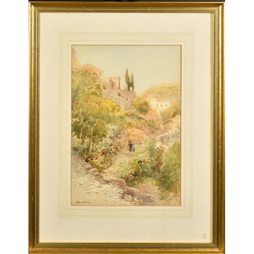 1150 - John Varley (19th Century), a group of three watercolours of Italian views, all signed, all around 1... 