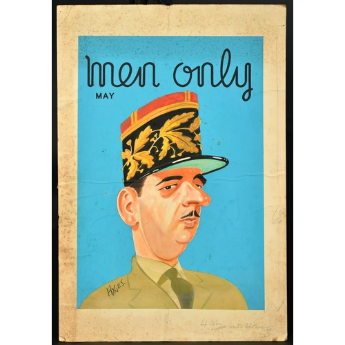 1153 - Edward Hynes (1897-1982), original front cover illustration for Men Only May 1945, featuring Charles... 