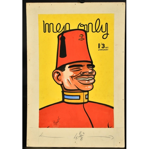 1158 - Edward Hynes (1897-1982), original front cover illustration for Men Only January 1943, featuring an ... 