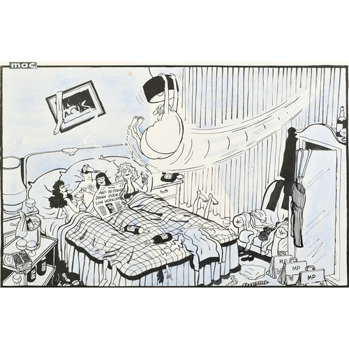 1169 - Stanley McMurtry (b. 1936) Daily Mail Cartoonist, 'Not Enough To Do, What's the Man Talking About? I... 