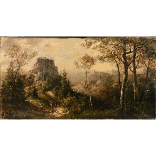 1183 - 19th Century, probably German School, a pair of landscape scenes one with a riverside city, the othe... 