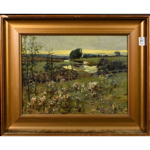 1245 - Tom Campbell (1865-1943), 'Evening After Rain, oil on canvas, signed and inscribed verso, 12