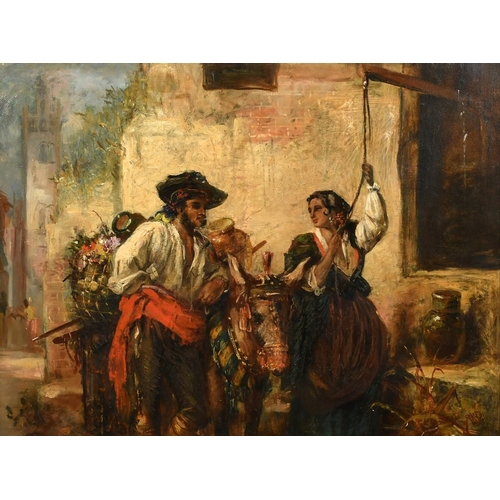 1285 - Thomas Kent Pelham (1831-1907), British, A Spanish scene with a woman using a pulley to get water fr... 