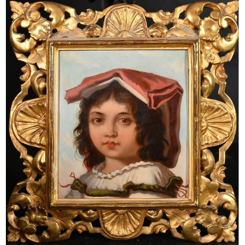 1293 - Giuseppe Maraschini (1839-1903), a pair of oil on board head studies of two Roman children, both ins... 