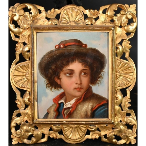 1293 - Giuseppe Maraschini (1839-1903), a pair of oil on board head studies of two Roman children, both ins... 