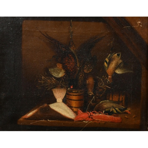 1318 - Attributed to Benjamin Blake (Early 19th Century), a pair of still life scenes of dead game in a lar... 